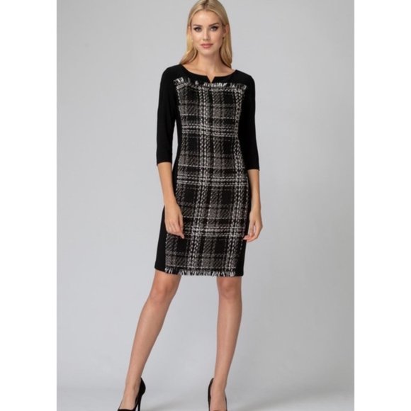 NWT 🇨🇦JR Black/White Fringed Plaid Blanket Front - Picture 3 of 16